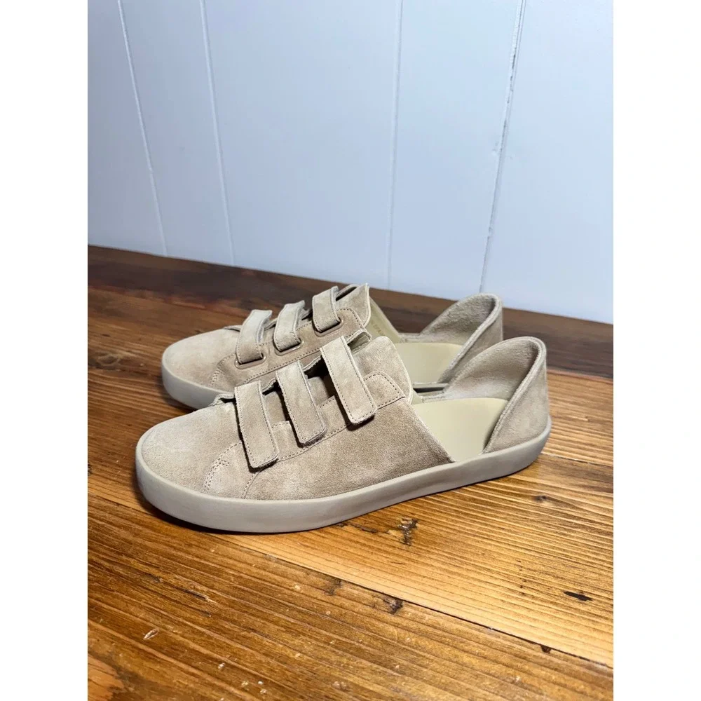 Freda Salvador LIBBY D'ORSAY SNEAKER Stucco Suede 3 Strap Made in Spain Womens 8